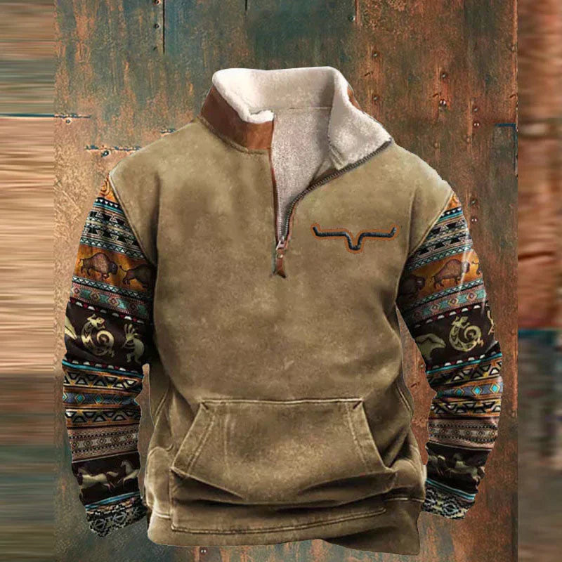 Bruce | Men's Fleece Quarter-Zip Western Pullover