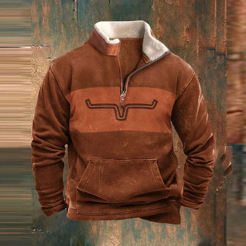 Bruce | Men's Fleece Quarter-Zip Western Pullover